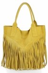 Torebka Skórzana Boho Shopper Bag Vittoria Gotti VPOS9 Żółta