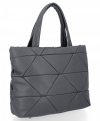 Modna Torebka Damska Herisson Shopper Bag Szara