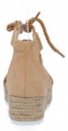 Camelowe sandały damskie espadryle na platformie firmy Givana