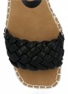 Czarne sandały damskie espadryle z plecionką firmy Bellucci