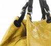 Włoska Torba Skórzana Duży Shopper z tłoczeniami firmy Genuine Leather Żółta