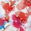 Vittoria Gotti Firmowa Listonoszka Skórzana Made in Italy w malowany wzór kwiatów Fuksja