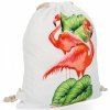 Plecaczki Damskie Praktyczny Worek w modny wzór flaminga Biały