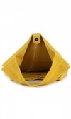 Oryginalne Torby Skórzane XL VITTORIA GOTTI Shopper Bag z Etui Żółta