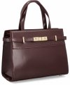 Elegancka Torebka Damska Kuferek firmy Herisson 19R509 Czekoladowa