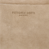 Vittoria Gotti Praktyczna Firmowa Listonoszka Skórzana / Kopertówka Made in Italy Beżowa