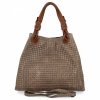 Modna Torebka Skórzana Shopper Bag 2269-J Ziemista