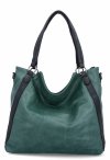 Torebka Damska Shopper Bag XL firmy Hernan HB0337 Butelkowa Zieleń