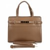 Elegancka Torebka Damska Kuferek firmy Herisson 19R509 Ciemno Beżowa