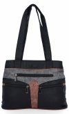 Torebka Damska Shopper Bag firmy Hernan 8006-1 Czarna/Szara