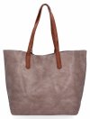 Torebka Damska Shopper Bag XXL z Kosmetyczką firmy Herisson H8805 Ciemno Beżowa