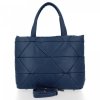 Modna Torebka Damska Herisson Shopper Bag Granatowa