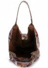 Skórzany Shopper Bag VITTORIA GOTTI Made in Italy w Motyle Multikolor - Ziemista