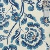 Vittoria Gotti Firmowa Listonoszka Skórzana Made in Italy w malowany wzór kwiatów Niebieska