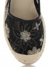 Modne Espadryle Damskie w kwiaty firmy Ideal Shoes Czarne