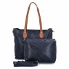 Torebka Damska Shopper Bag XL z Kosmetyczką firmy Herisson H8806 Granatowa