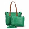 Torebka Damska Shopper Bag XL z Kosmetyczką firmy Herisson H8806 Zielona