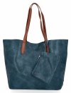 Torebka Damska Shopper Bag XXL z Kosmetyczką firmy Herisson H8805 Morski