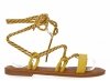 Żółte modne sandały damskie firmy Givana
