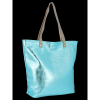Modne Torebki Skórzane Włoski Shopper Bag firmy Vittoria Gotti Turkusowa