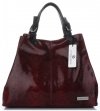 GEANȚĂ DIN PIELE shopper bag Vittoria Gotti vișiniu V898GPIT