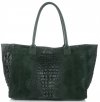GEANȚĂ DIN PIELE cufăr Genuine Leather verde de sticlă 80042