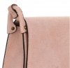 GEANȚĂ DIN PIELE tip poștaș Genuine Leather roz de pudră 0003