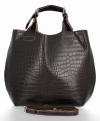 GEANȚĂ DIN PIELE shopper bag Vittoria Gotti ciocolatiu VG804