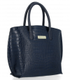 GEANȚĂ DIN PIELE cufăr Vittoria Gotti bleumarin V4382COCO