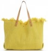 GEANȚĂ DIN PIELE shopper bag Vittoria Gotti galben V5902