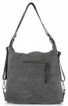 GEANȚĂ DIN PIELE rucsac Vittoria Gotti gri V1670C
