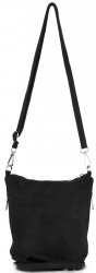 GEANȚĂ DIN PIELE tip poștaș Genuine Leather negru 85A