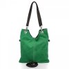 GEANȚĂ DIN PIELE tip poștaș Genuine Leather verde de zmeu 222