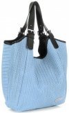 GEANȚĂ DIN PIELE shopper bag Vittoria Gotti albastru deschis V80050