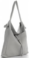 GEANȚĂ DIN PIELE shopper bag Vittoria Gotti gri deschis V5701