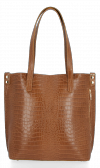 GEANȚĂ DIN PIELE shopper bag Vittoria Gotti roșcat VG803