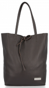 GEANȚĂ DIN PIELE shopper bag Vittoria Gotti ciocolatiu V21E