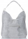 GEANȚĂ DIN PIELE shopper bag Vittoria Gotti gri deschis V898