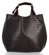 GEANȚĂ DIN PIELE shopper bag Vittoria Gotti ciocolatiu VG804