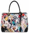 Geantă din piele italiană în modele la modă 5239-F Multicolor/Negru