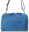 GEANȚĂ DIN PIELE tip poștaș Vittoria Gotti denim V68A