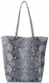 GEANȚĂ DIN PIELE shopper bag Vittoria Gotti gri deschis V16299