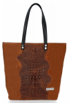 GEANȚĂ DIN PIELE shopper bag Vittoria Gotti maro V2380