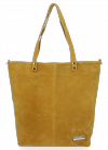 GEANȚĂ DIN PIELE shopper bag Vittoria Gotti muştar VG41