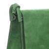 GEANȚĂ DIN PIELE tip poștaș Genuine Leather verde de sticlă 0003