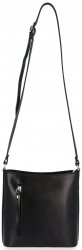 GEANȚĂ DIN PIELE tip poștaș Genuine Leather negru 6002