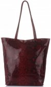 GEANȚĂ DIN PIELE shopper bag Vittoria Gotti vișiniu V16299