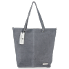 GEANȚĂ DIN PIELE shopper bag Vittoria Gotti gri VG41