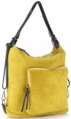 GEANȚĂ DIN PIELE rucsac Vittoria Gotti galben V1670C