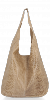 GEANȚĂ DIN PIELE shopper bag Vittoria Gotti bej V8804